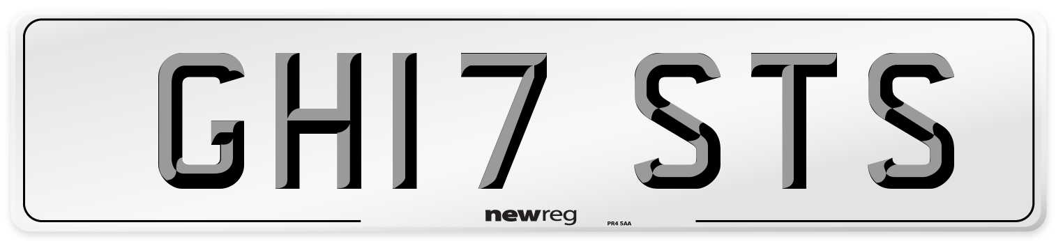 GH17 STS Number Plate from New Reg